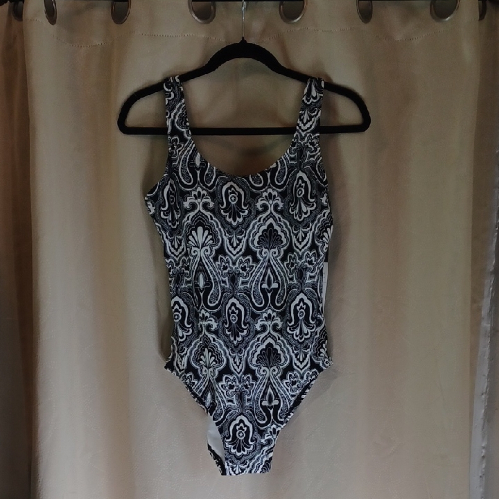 catalina Black and White One-Piece Swimsuit